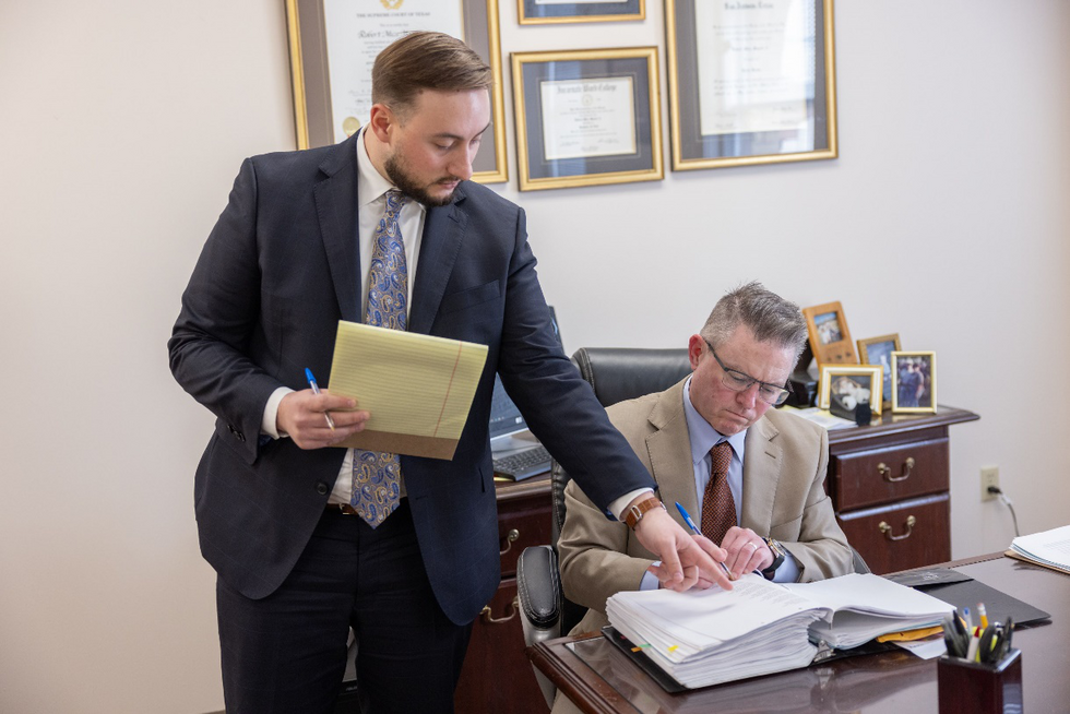 Two lawyers in an office