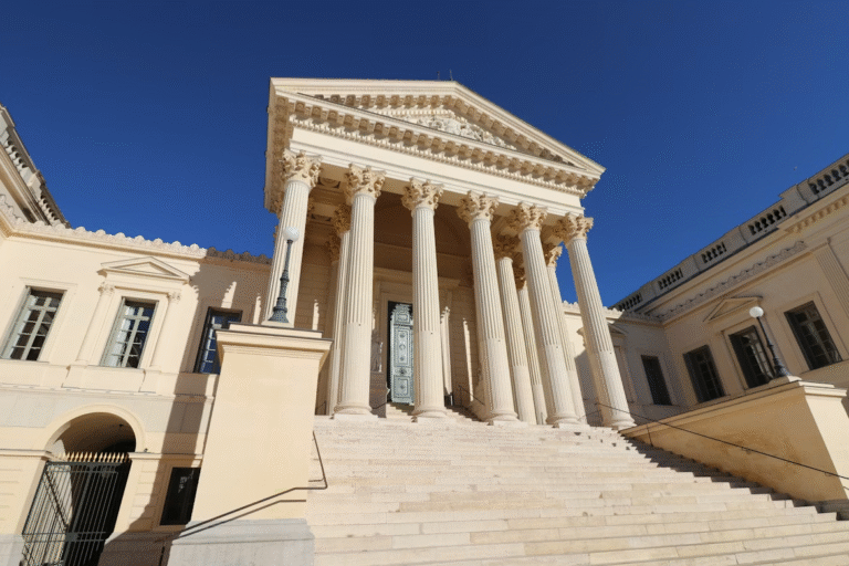 courthouse-building-exterior.jpg - Law Office of Robert M. Maurer II & Associates - Law Office of Robert M. Maurer II & Associates Large courthouse building with columns and a clock tower