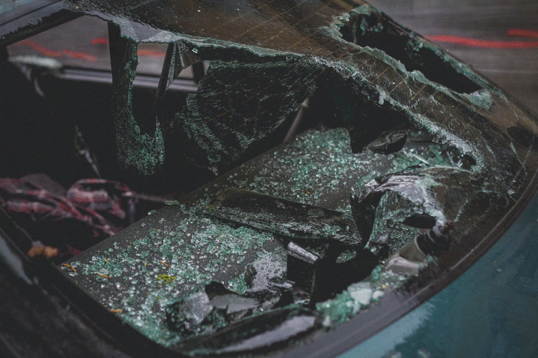 roadside-accident - Law Office of Robert M. Maurer II & Associates - Law Office of Robert M. Maurer II & Associates A car accident at night.